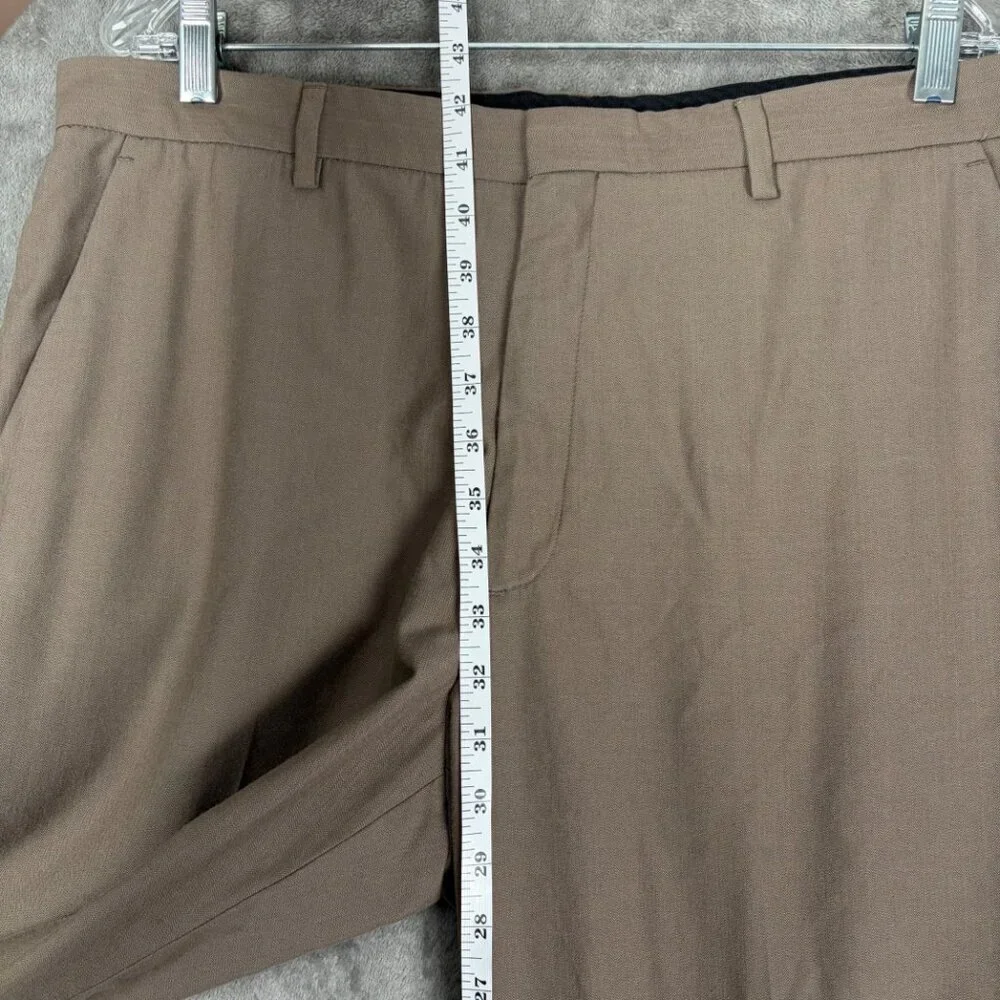 Calvin Klein Brown Dress Pants Men’s 36x32 Minimalist Polyester Blend